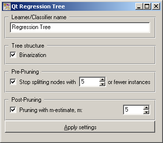 Regression Tree Widget
